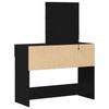 Makeup Table with Mirror Black Oak Look 100 x 40 x 130 cm