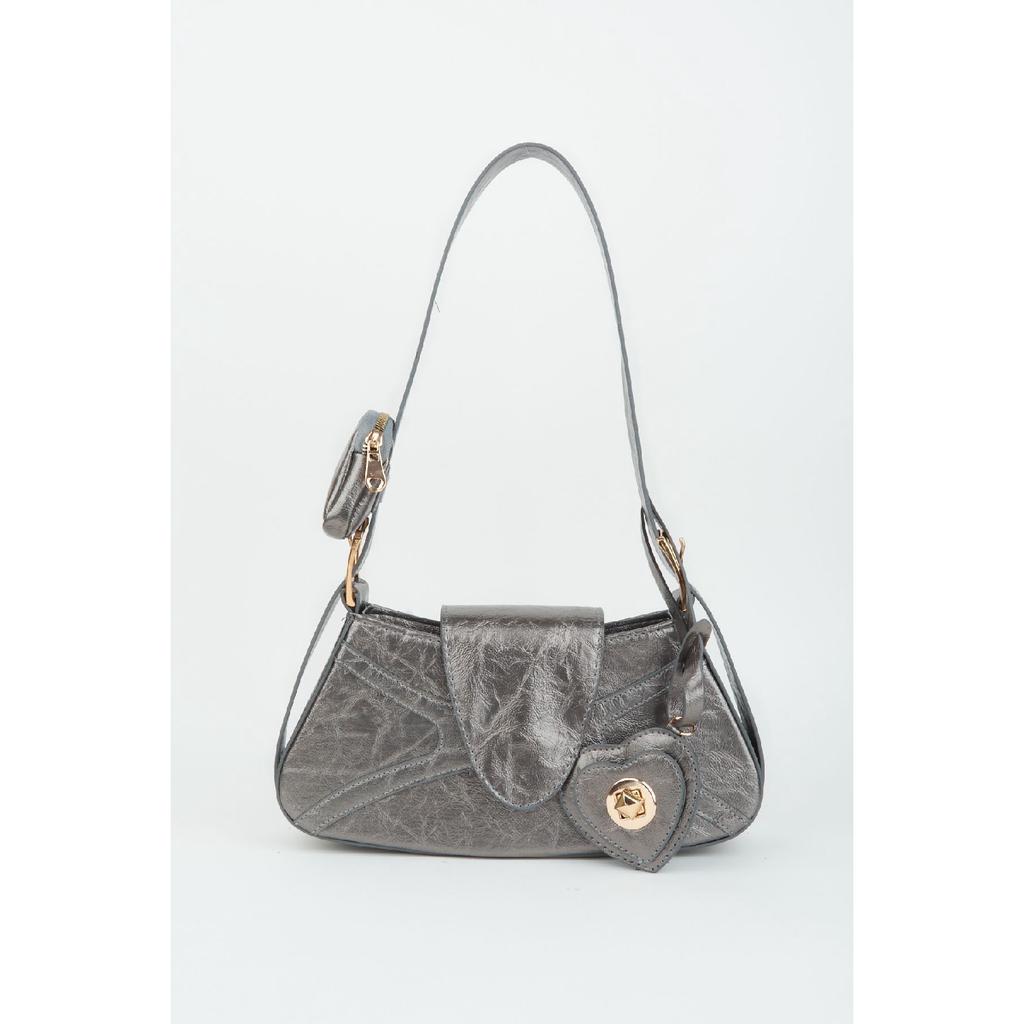 Женский бордовый кошелек-багет из искусственной кожи с застежкой на руку и сумка через плечо