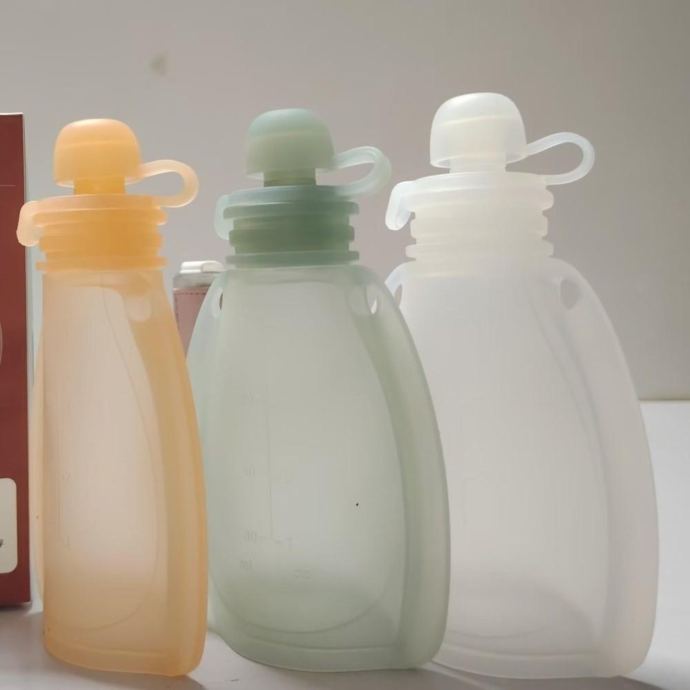Food Grade Silicone Squeeze Feeder 120ml Large Capacity Leakproof Food Storage Bag Travel