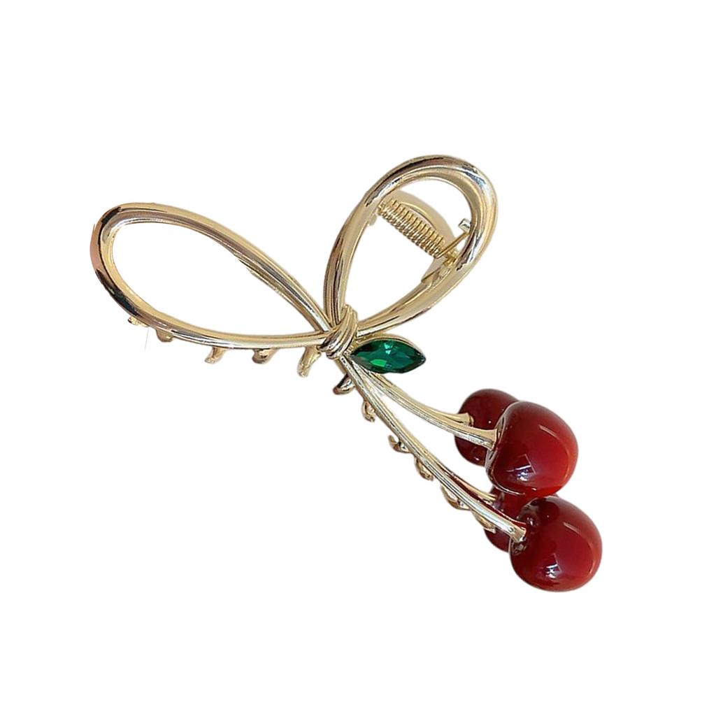 Заколка-краб для волос «Вишня» Фруктовая тематика Зажимы для волос 3D Вишня Захват для волос Заколки Сильная фиксация Шпилька для девочек