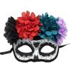 Fashion Halloween Mask Flowers Flower Wearing Ghost Mask Mexican Day of The Dead  Mask  Girls Lady
