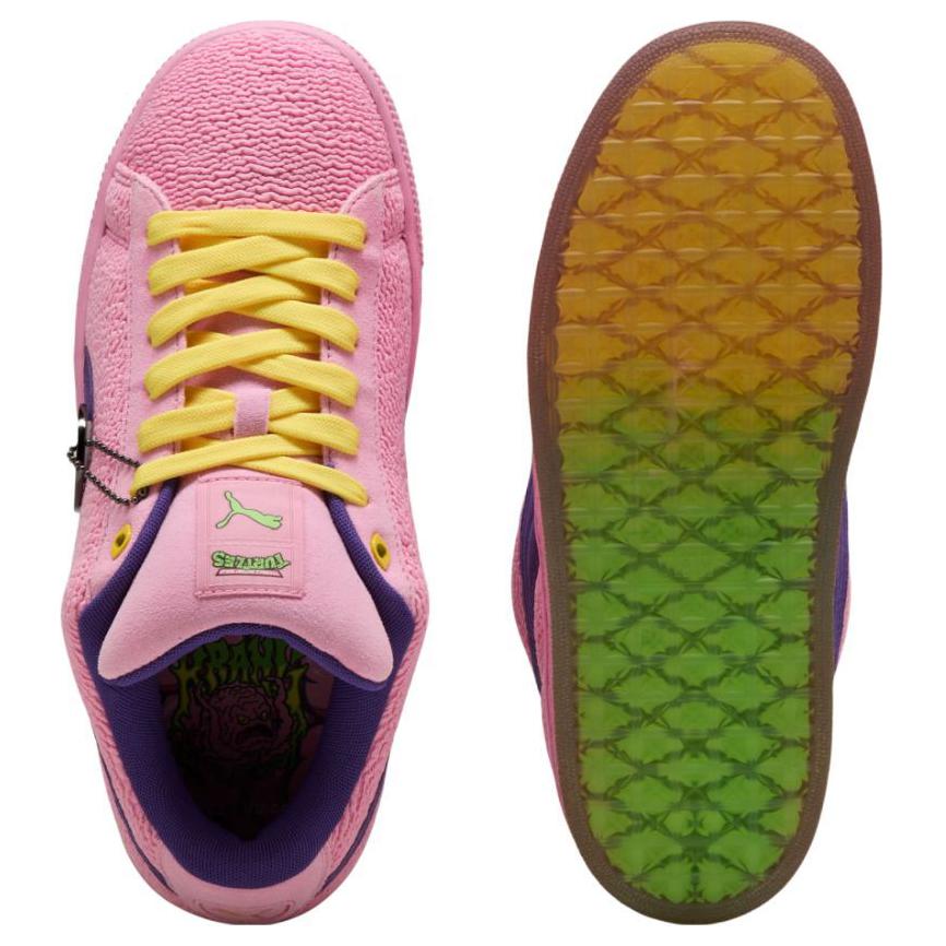 Подростки Мутанты Ниндзя Черепашки x Puma Suede XL 2 Krang Мужские Кроссовки Розовый Лиловый Командный Фиолетовый 401305-01