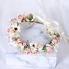 Super Fairy Korean Bride Sweet Wreath Simulation Rose Flower Headband Bridesmaid Flower Girl Flower Crown Wedding Tiara