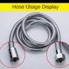 Shower Hose Pull Flexible Pipe SUS304 Garden Water Hose Bathroom Extension Pipes 1.5/2M Black New Extendable Hoses Watering Home