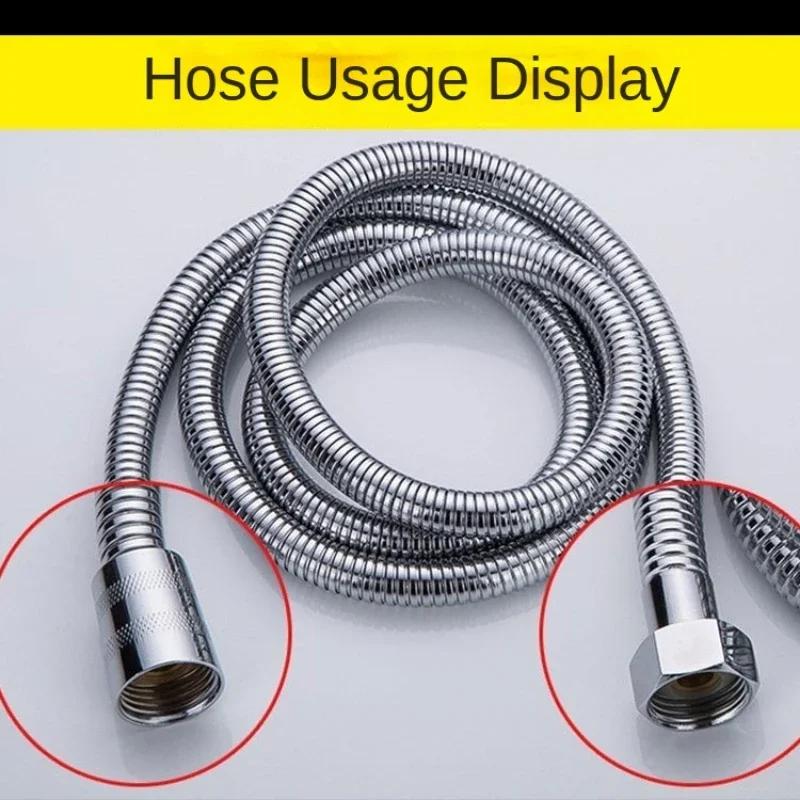 Hot Water Extendable Garden Hose Faucet Replacement Parts. Stainless Steel Bath 1PCS Shower Pipe 1.5/2m Bathroom Supplies Hoses