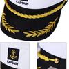 Sailor Hat Yacht Captain Hat Sailor Captain Costume Men Navy Marine Hat Adjustable Boat Navy Hat for Adult Kid Men Women EMA