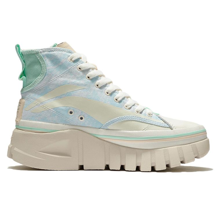 Li Ning We Wo Boot High-Top Trendy Sports Casual Shoes Women Sneakers Bright-Blue AZGS004-1