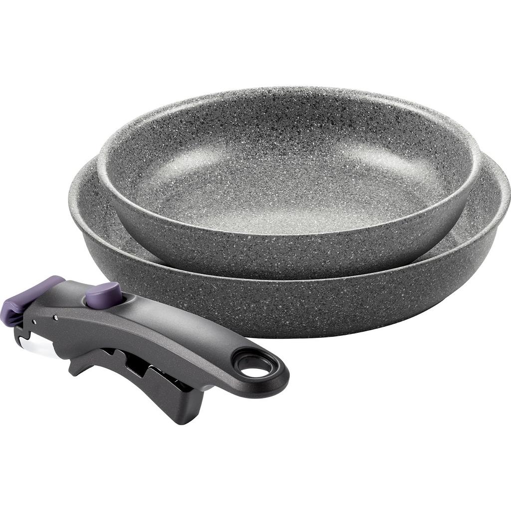 Ballarini Ceramic Frying Pan 24cm 28cm Dedicated Handle 3 Piece Set Made In Removable Handle IH Compatible Ceramic Coating PFAS Free Japanese Vinci