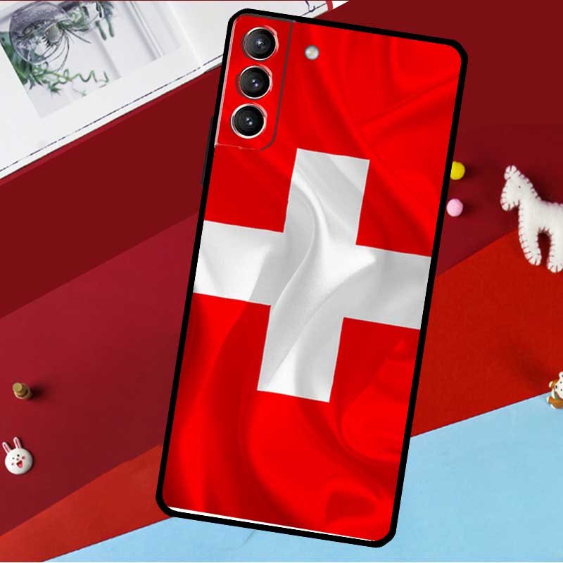 Швейцария Швейцарский флаг Чехол Для Samsung Galaxy S26 S25 S23 S22 S20 S24 Ultra S9 S10 Plus S21 FE S25 FE Чехол для телефона