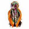 Classic cashew-patterned silk scarf for women, shawl, faux silk headscarf, 90cm square scarf