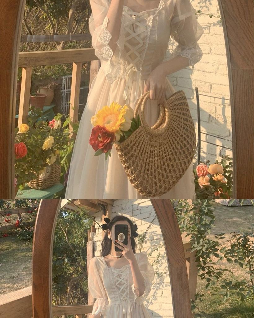 2023 летнее кружевное милое элегантное платье женское вечернее цельное платье корейское кавайное платье с коротким рукавом женское с квадратным воротником