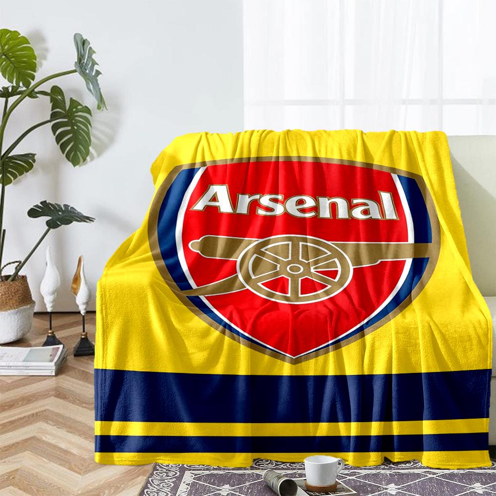 Arsenal F.C Theme Printed Blanket - Perfect for Couch, Bed, Travel & Outdoor Use | Machine Washable, Cozy & Durable.