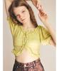 Furfur Ruffle Cut Blouse Lime Women's RWCT252051,