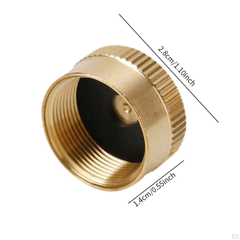 Крышка баллона с пропаном, латунная, для заправки, с резиновой прокладкой, герметичная, защищенная