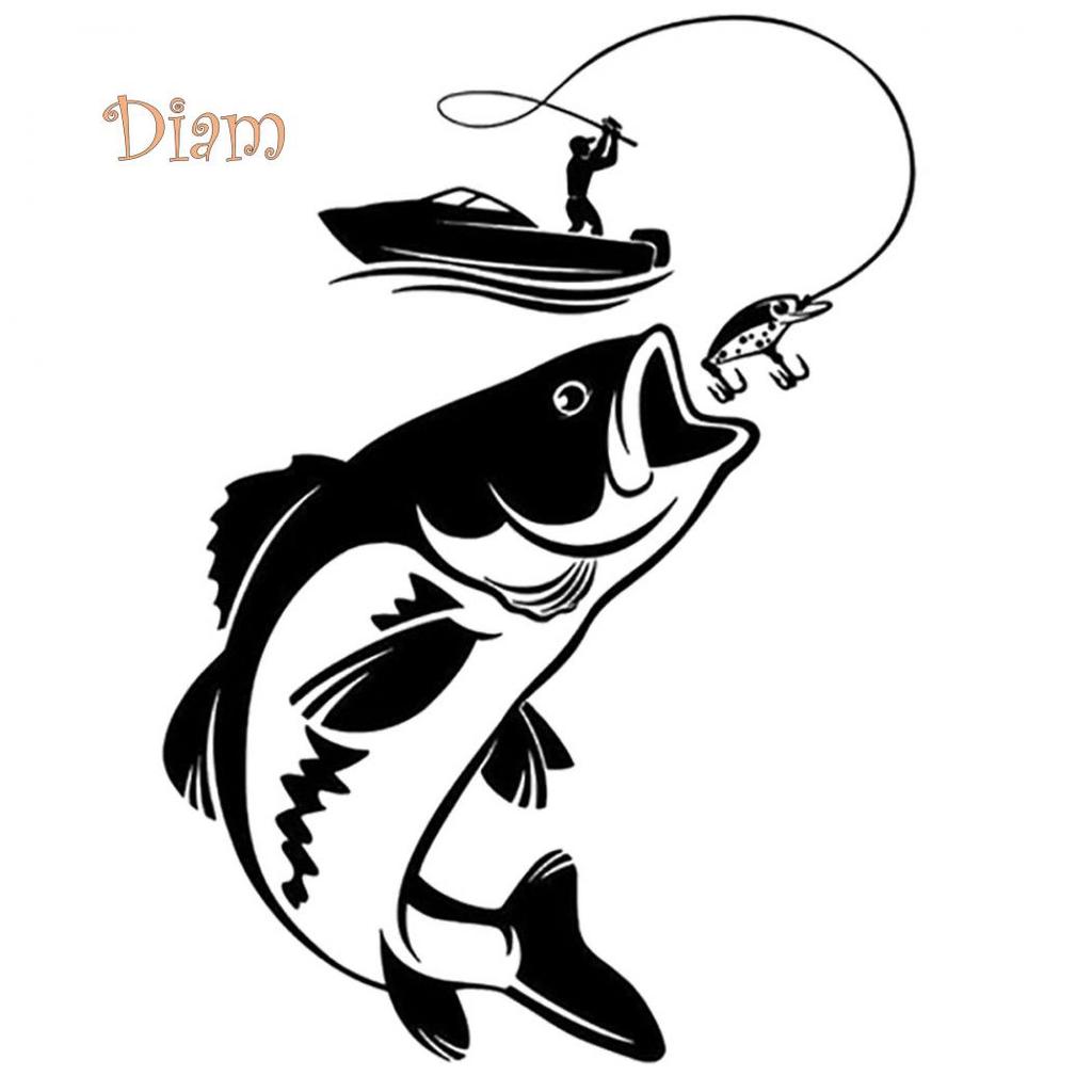 SP Fishing Fisherman Fish Boat Reflective Car-Styling Vehicle Decals Sticker Decor