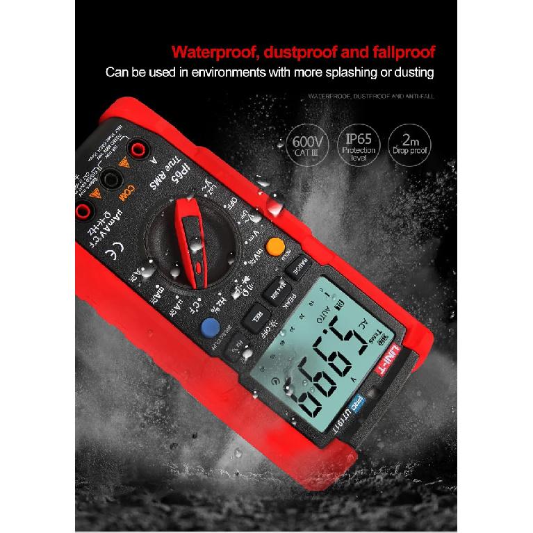 UNI-T Professional Digital Multimeter UT191T UT191E True RMS Auto Range 20A Ammeter 600V 6000 Counts DC/AC Capacitor Tester