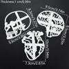 1/3Pcs Human Body Organ Cookie Cutter Heart Brain Shape Fondant Icing Biscuit Mold DIY Dough Cookie Baking Pastry Embosser Tools