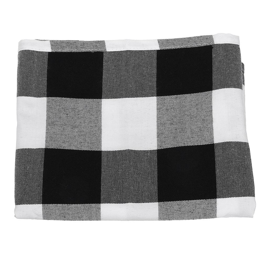 Black Red Table Runner Handmade Plaid For Family Dinner, Outdoor Or Indoor Parties Thanksgiving Christmas Gathering Party Decor