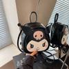 Kuromi Mini Backpack For Girls Cute Dark Cartoon Pu Material Daily Use