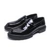 Мужские лоферы Черные Белые Платформа Лифт Кожаная обувь Толстая подошва Формальные Деловые Свадебное платье Выпускной обувь Большой размер