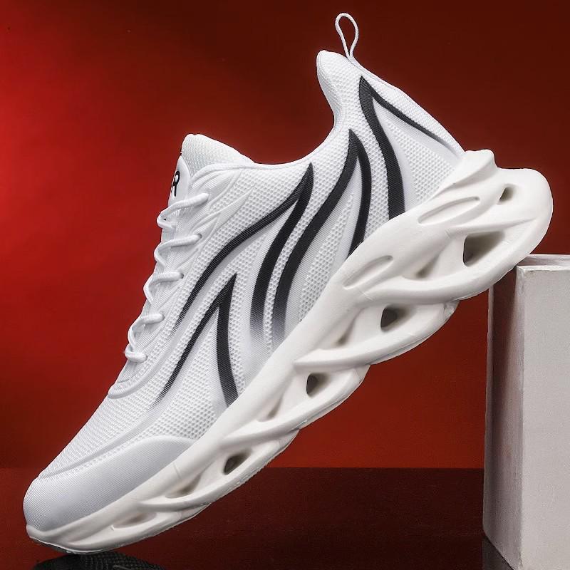 2023 Красные мужские дышащие кроссовки для бега на осень - молодежная модная спортивная обувь