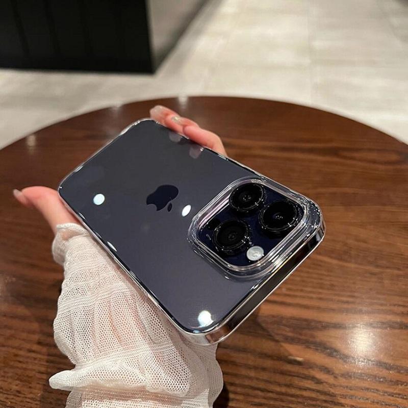 Роскошный прозрачный противоударный чехол для телефона для IPhone 15 14 13 12 11 Pro Max X XR XS 7 8 Plus SE3 Mini Жесткий пластиковый ПК Прозрачная крышка