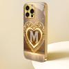 Креативный стеклянный чехол для телефона с покрытием M, подходящий для iPhone 17 16 15 14 13 12 11 Pro/Max/Plus, противоударная задняя крышка