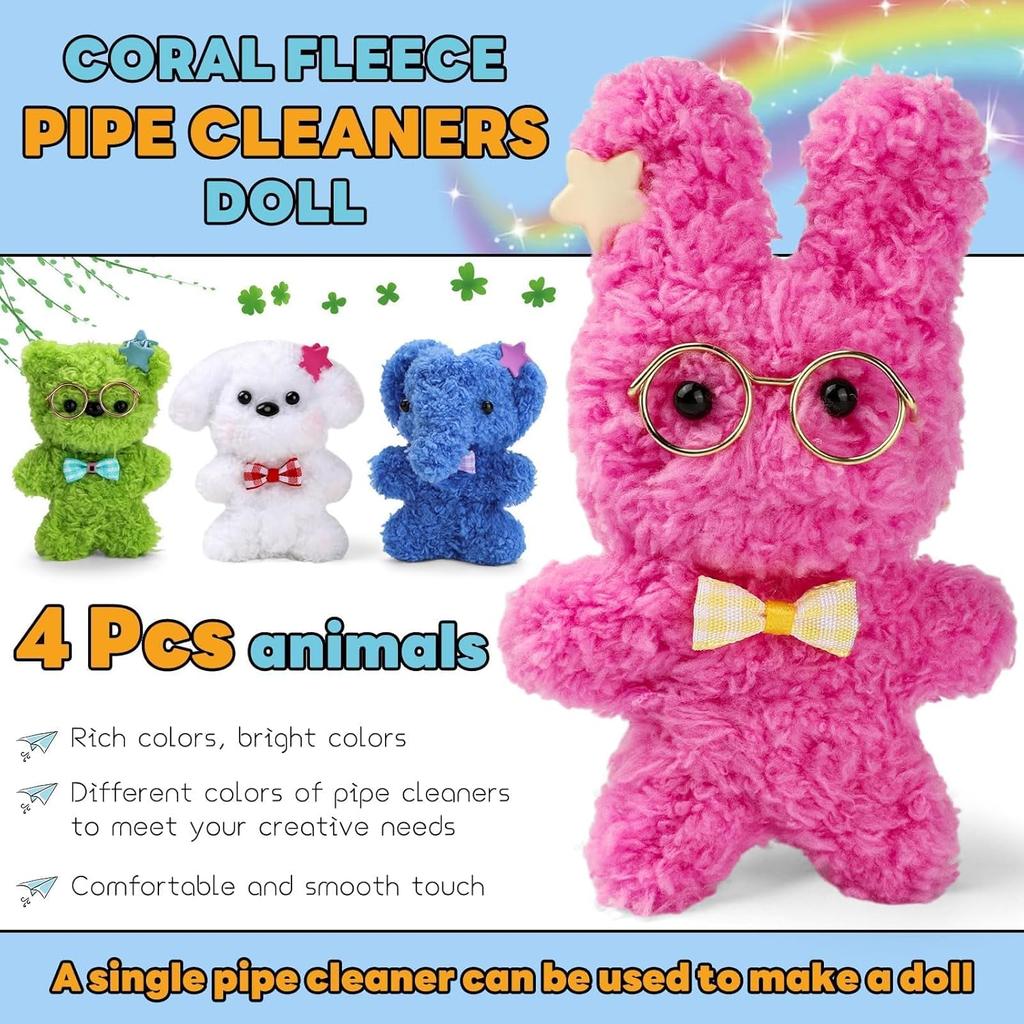 51 набор для поделок из синельной проволоки, включая 8 шт. коралловой синельной проволоки и 43 других аксессуара для изготовления коралловой синельной проволоки, принимающей форму.