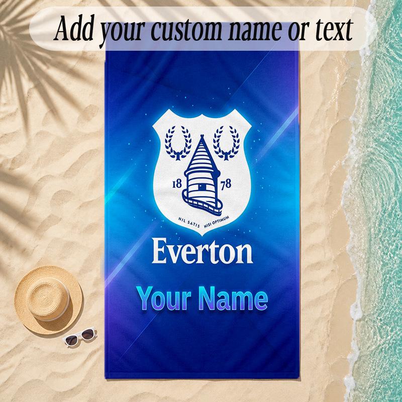 Beach TowelEverton FC Custom Name Text Personalized Soft Towel for Beach Pool Indoor Home Decor Gift