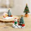 Рождественские украшения Снеговик Рождественская елка Лось Маленький домик Миниатюрные ландшафтные украшения Зимняя деревня Сцена Настольная экспозиция