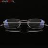 Men Rimless Reading Glasses Prescription Lenses Presbyopic Eyewear Women Blue Light Blocking Lenses Al-Mg Eyeglasses Frame