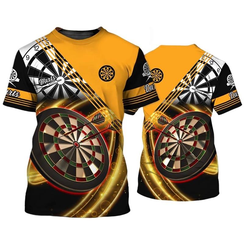 Cool Design Darts League T-shirt Men's Sport T-shirt 3D Darts Gift Print Fun Kids for Boys and Girls