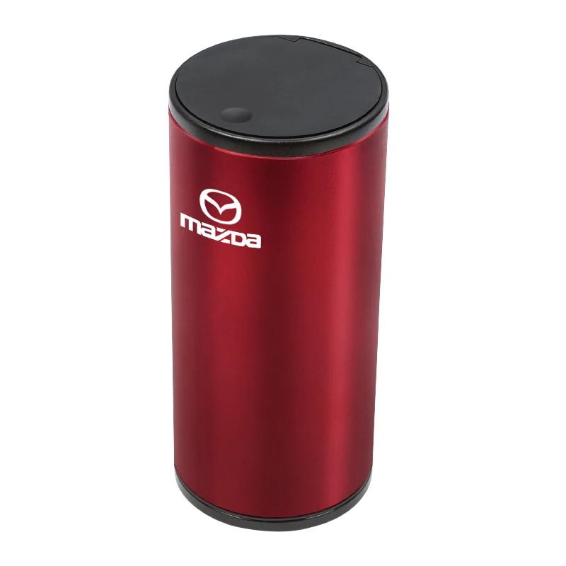 2025 Hot Car Cup Trash Can Aluminum Alloy Garbage Bin Ashtray For Mazda 2 6 3 CX5 CX80 CX70 CX90 MX30 CX60 CX50 CX30 BT50 e-TPV