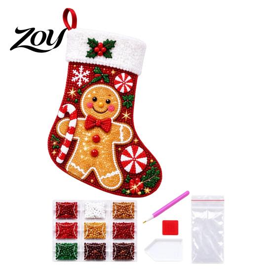 Hanging Ornaments for Fireplace Faux Diamond Painting Christmas Stocking Kit, DIY Acrylic Ornament Craft Holiday Crafts Adults Kids Adults,
