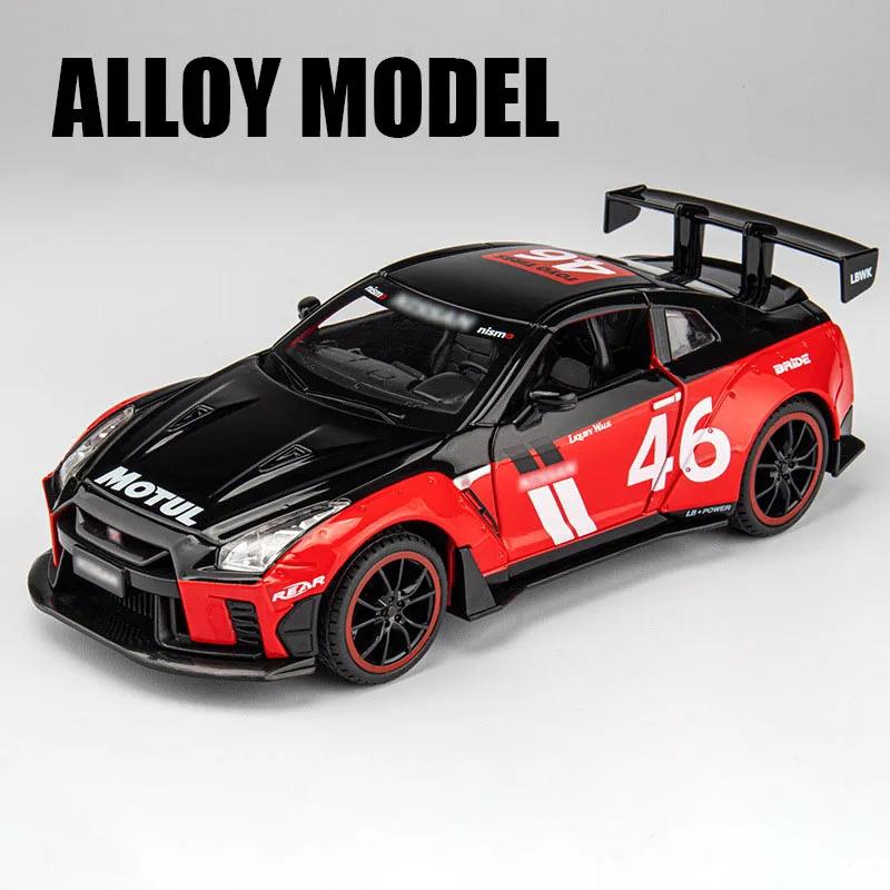 1:Модель игрушечный спортивный автомобиль GTR Модифицированный I8 Масштаб 22 Звук и Свет Резиновые Шины Сплавной Кузов Модели Суперкаров Подарок Украшения для Витрины