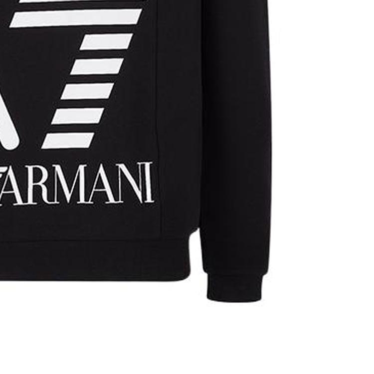 Emporio Armani Мужская повседневная толстовка с капюшоном и принтом букв и цифр SS22, длинный рукав, черная 6LPM57PJHDZ-1200