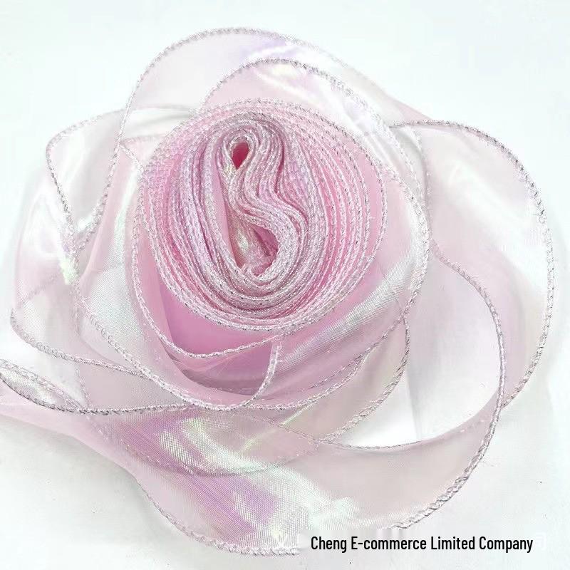 4cm Iridescent Wave Fishtail Yarn Ribbon for DIY Floral Gift Box and Baking Decoration