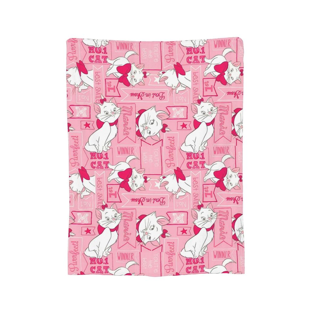 Aristocats Marie Cat Blankets Cartoon Flannel Funny Warm Throw Blankets for Bedspread Winter,
