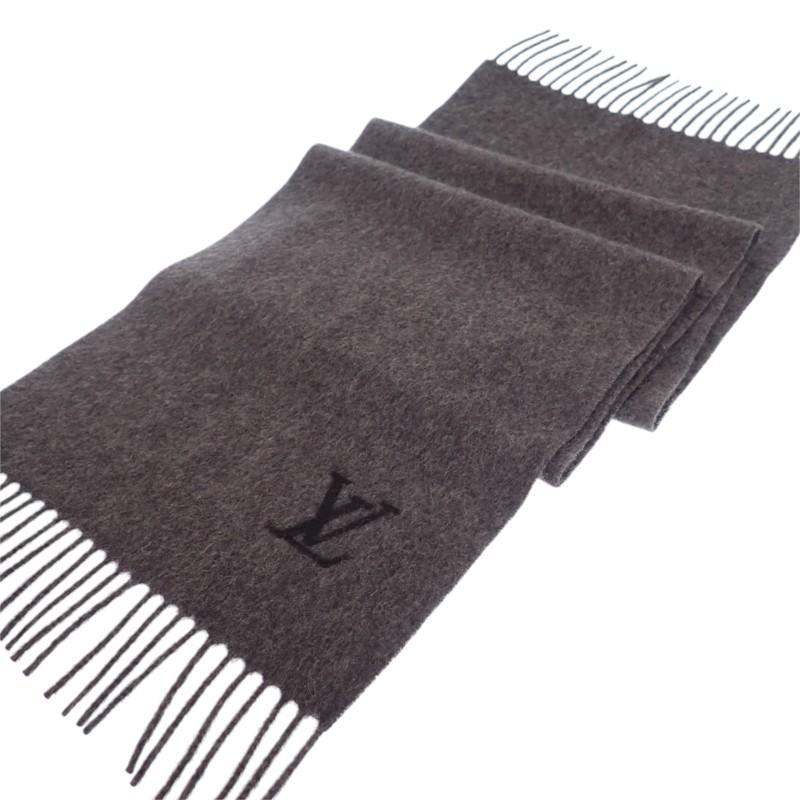 LOUIS VUITTON  400788 Scarf gray cashmere Women