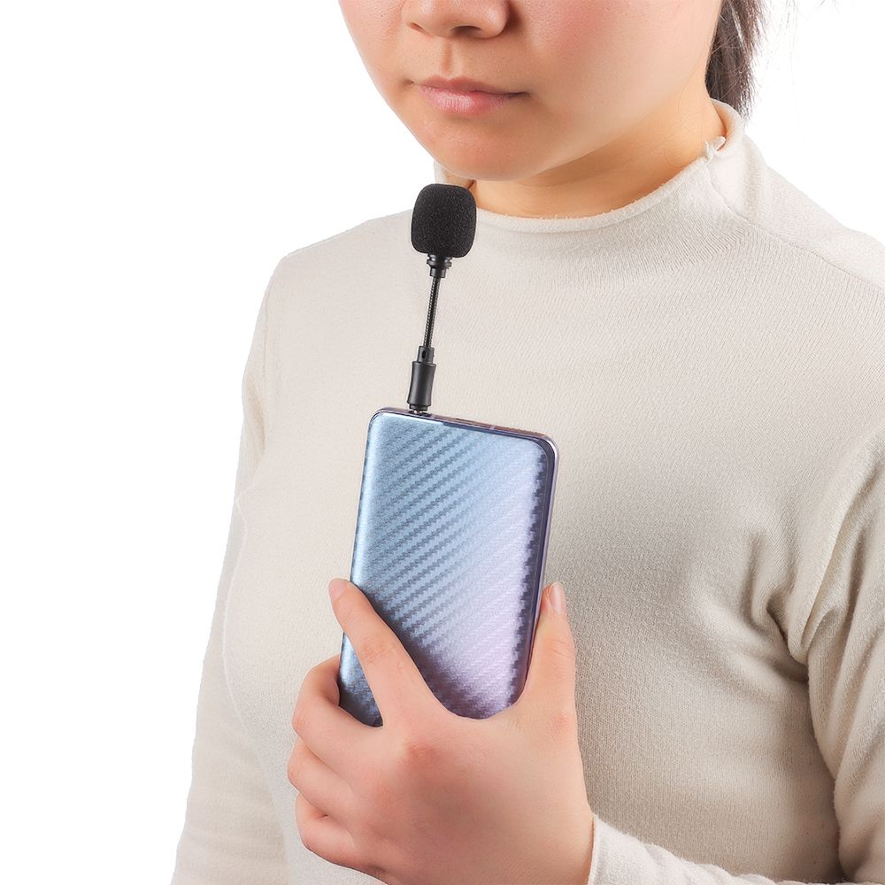 Mobile Phone Studio Megaphone Interview Microphone Recording Stereo Mic Mini Jack Microphone