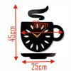 Kitchen wall clock Cup 30×30 cm black