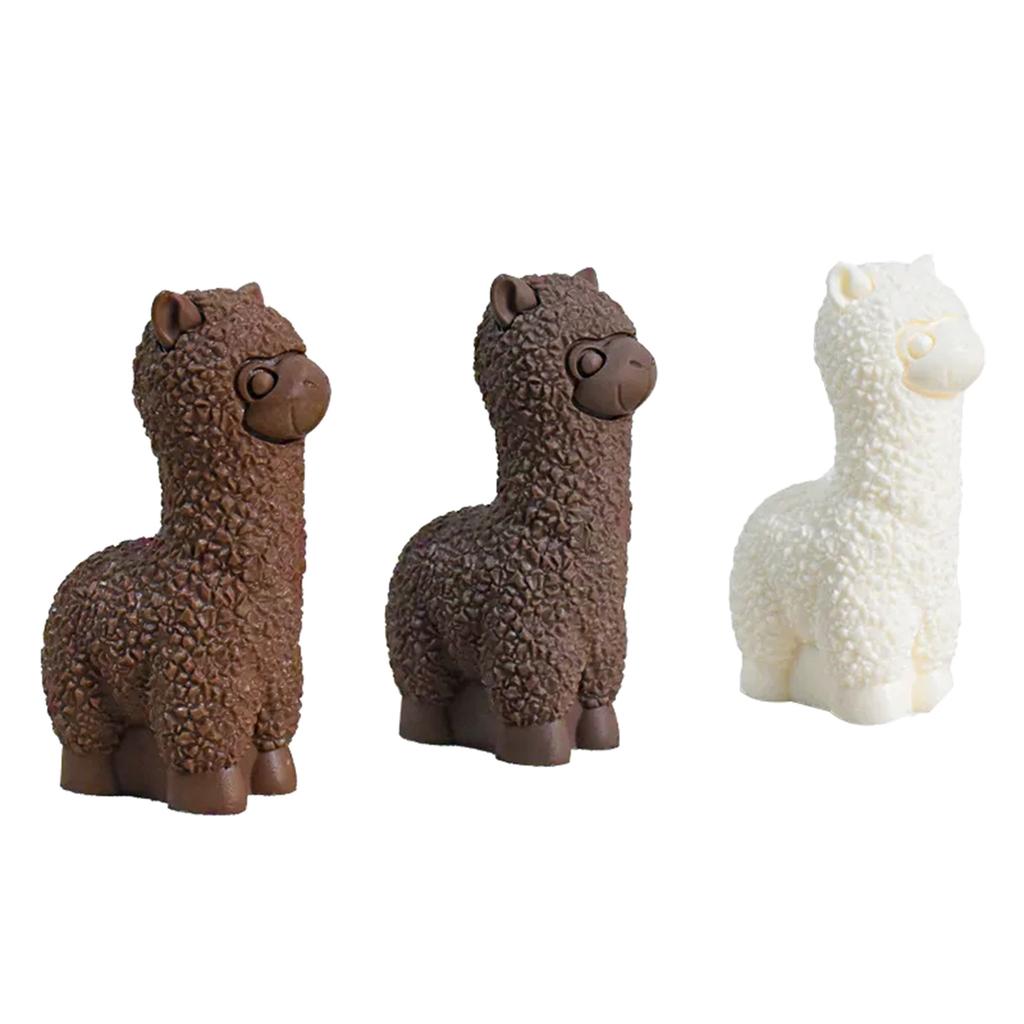 3D Alpacas Silicone Mold Plaster Scented Candle Resin Molds Aromatherapys Candles Epoxy Casting Molds Animal Decoration