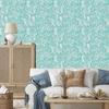 Wallpaper Turquoise and Baroque Pattern for Living Room and Bedroom 50x1000