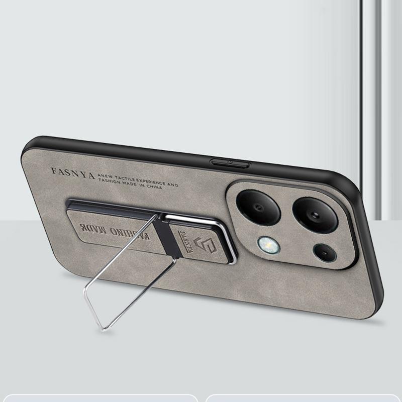 Чехол из искусственной кожи из овчины для Xiaomi Redmi Note 13 12 Pro 12 11 12S 11S 10 9 Redmi Turbo3 A3 13C 12C 10C K40 K50 K60 K70, чехол с кронштейном для телефона