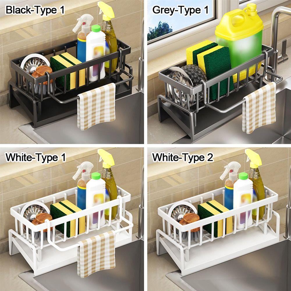Rag Organizer Self-draining Sink Shelf ABS Soap Basket Bathroom Shampoo Shelves