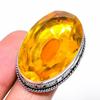 Citrine Handmade 925 Sterling Silver Jewelry Ring Size 8 g2H72