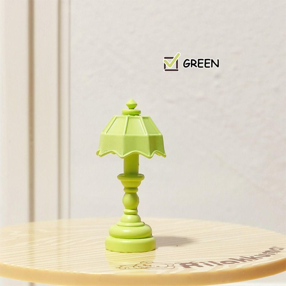 Colorful 1:12 Dollhouse Mini Desk Lamp Miniatures Dollhouse Accessories Trendy Table Lamp