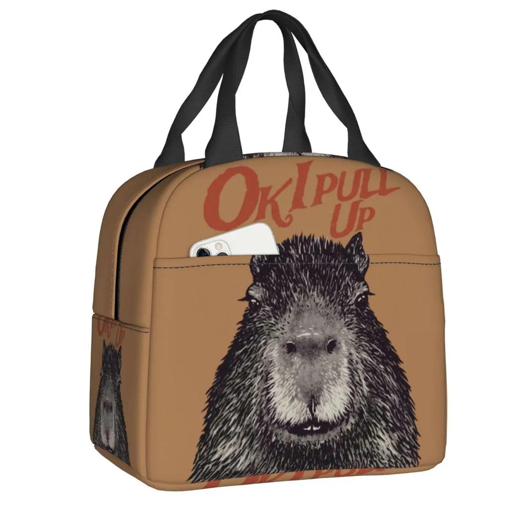 Пруд, полный капибары, термосумка для обеда для женщин, водонепроницаемая, термосумка для обеда для детей, школьников