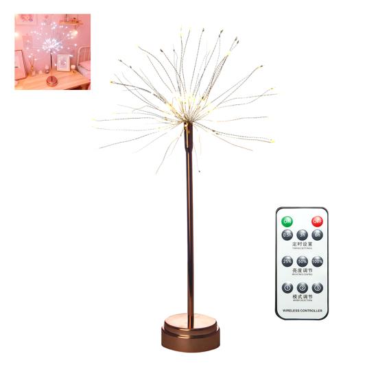 LED Copper Wire Lights 80 LED Christmas Fairy Tree Light Battery/USB Powered Table Starburst Light for Desk Centerpiece