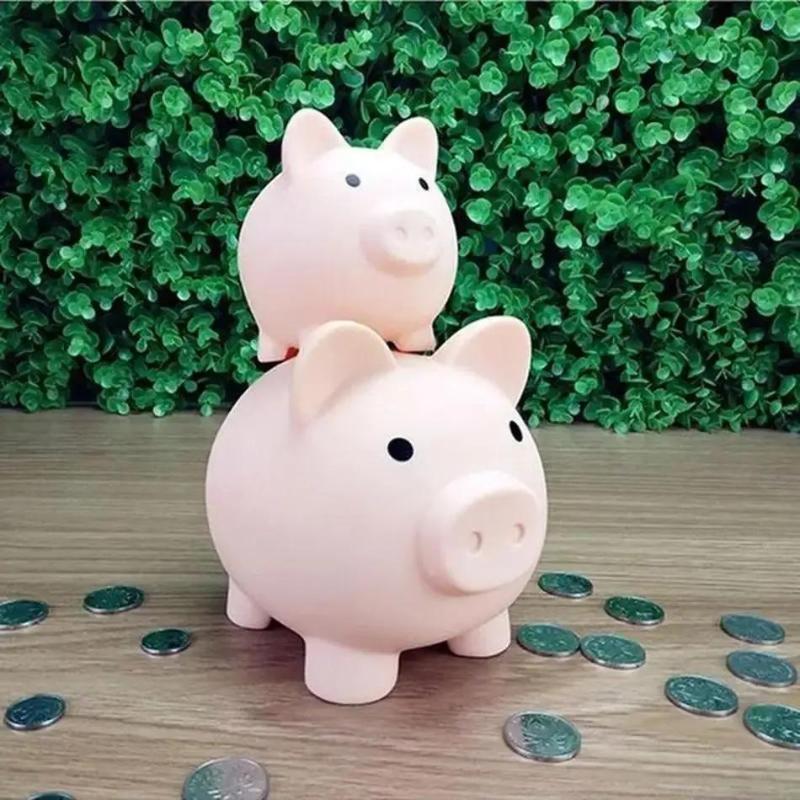 New Cartoon Vinyl Piggy Bank Creative Children's Birthday Gift Piggy Bank Cute Plastic Piggy Bank Solid Color Piggy Bank Gift